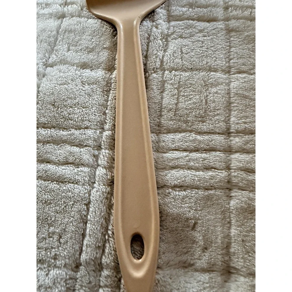 Vintage Hutzler Lopol No. 717 Slotted Turner Spatula Mustard Ivory Melamine